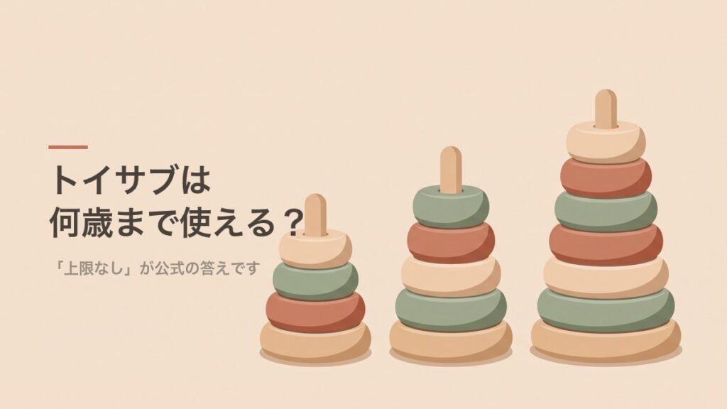 トイサブは何歳まで使える？「上限なし」が公式の答えです