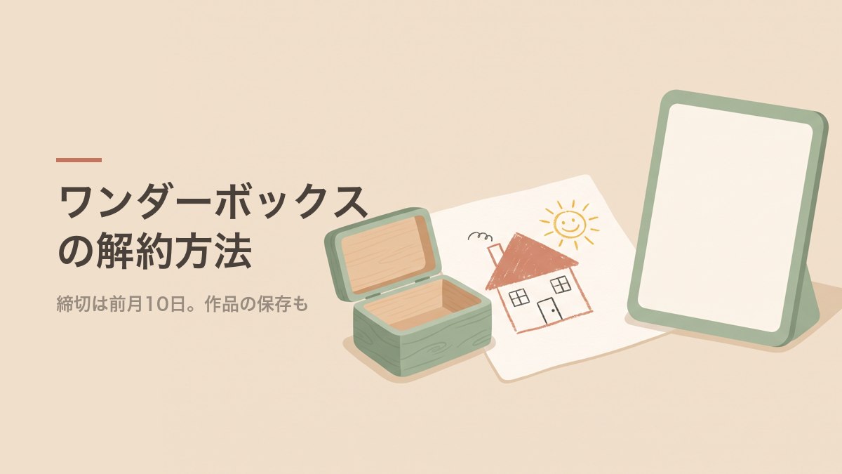 ワンダーボックスの解約方法｜締切は前月10日。作品の保存も