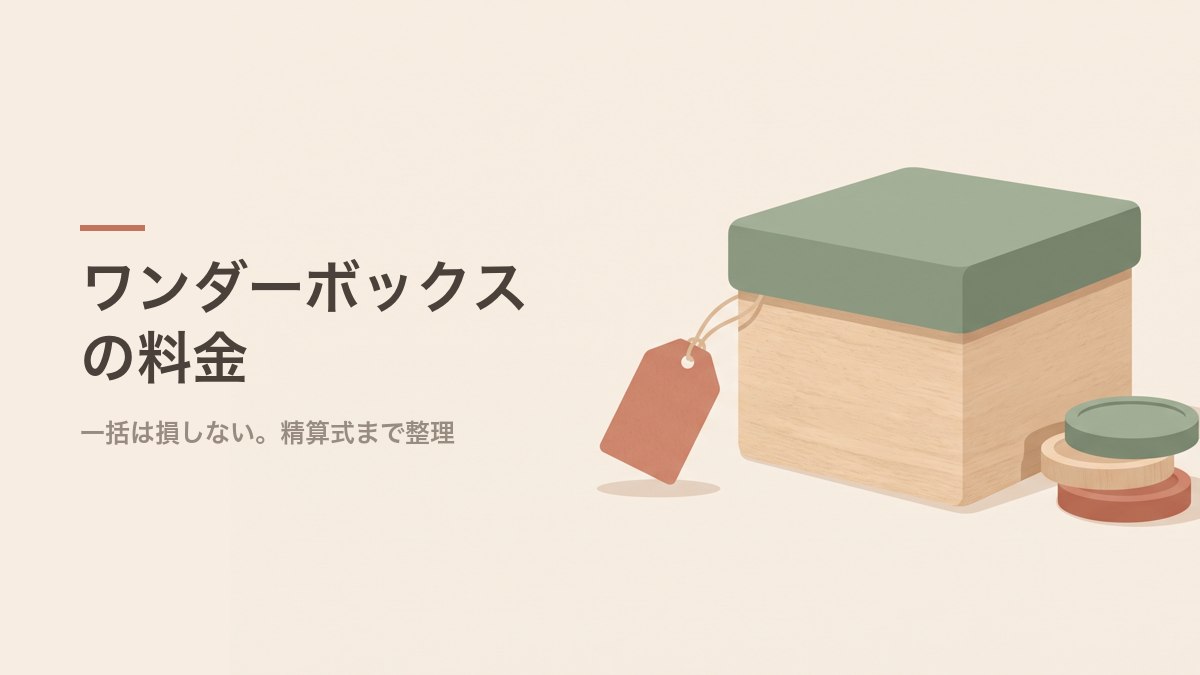 ワンダーボックスの料金｜一括は損しない。精算式まで整理